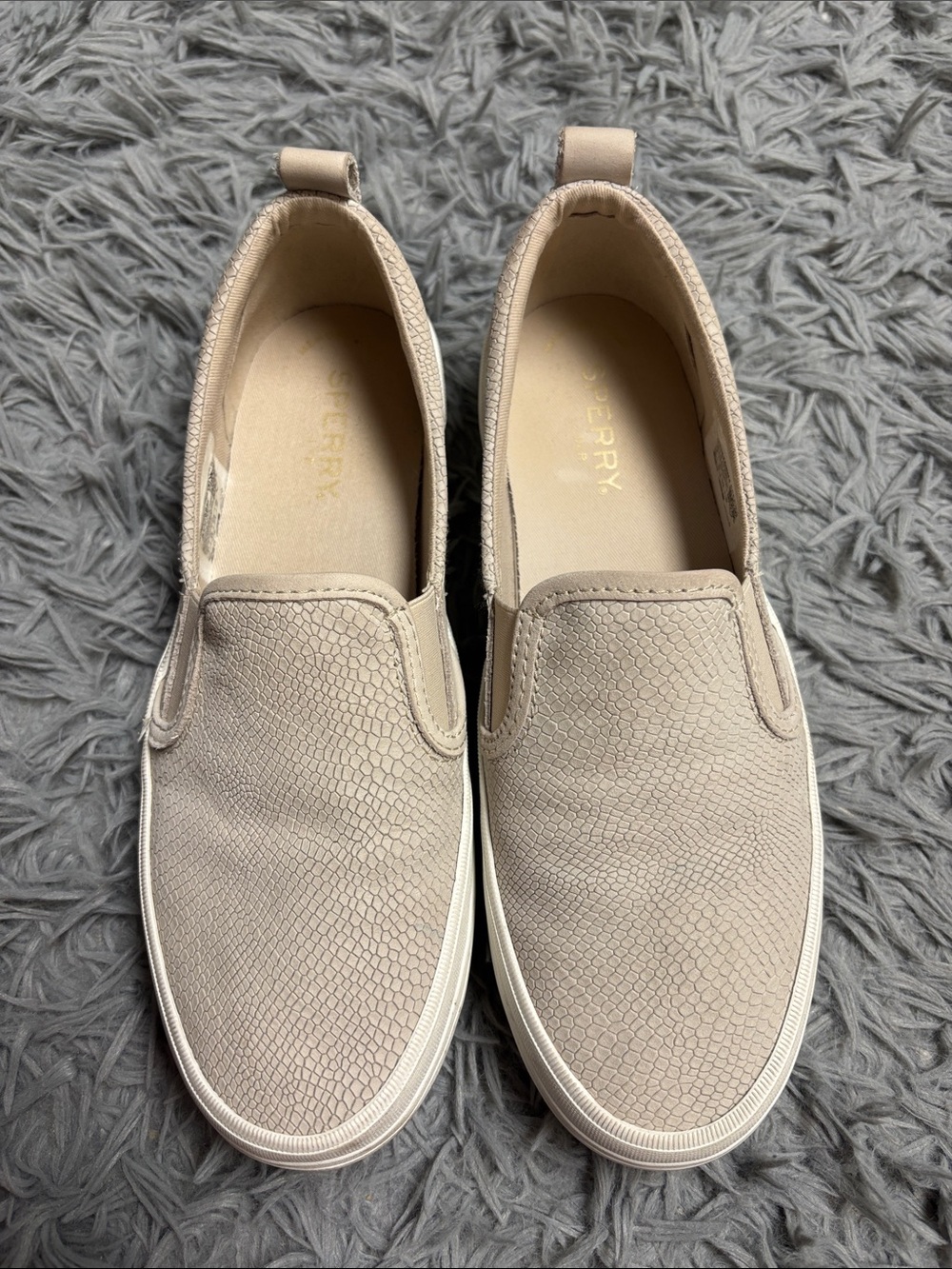 Sperry Top Sider Crest Vibe Platform Slip-on Sneakers in Cream